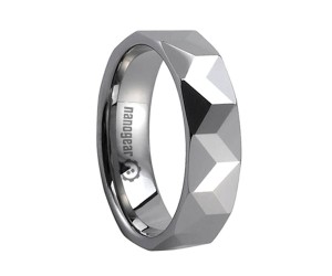 Tungsten carbide ring with diagonal faces "DIRASO"