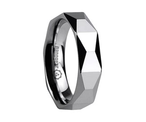 Tungsten carbide ring with trapeze shape faces "TRANSIVA"